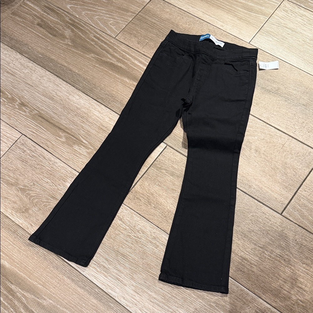 Old Navy Kids Black Adjustable Waist Flare Jeans (LR)